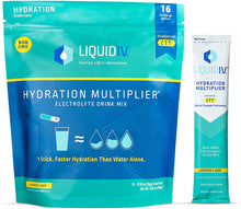 Load image into Gallery viewer, Liquid I.V. Hydration Multiplier - Lemon Lime - Hydration Powder Packets | Electrolyte Drink Mix | Easy Open Single-Serving Stick | Non-GMO | 16 Sticks