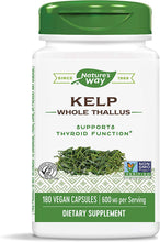 Load image into Gallery viewer, Nature&#39;s Way Kelp 600 mg Non-GMO Project Verified Gluten Free Vegetarian; 180 Count (Packaging May Vary)