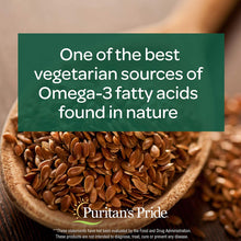 Load image into Gallery viewer, Puritan&#39;s Pride Organic Flaxseed Oil, Cold-Pressed, Source of Vegetarian Omega 3-6-9, 16 Fluid Ounce, Pack of 1