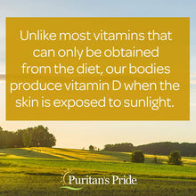 Load image into Gallery viewer, Vitamin D3 5,000 IU Bolsters Immunity by Puritan&#39;s Pride for Immune System Support and Healthy Bones and Teeth 200 Softgels