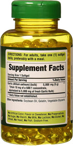 Puritans Pride Garlic Oil, 5000 Mg, 250 Count