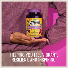 Load image into Gallery viewer, Nature’s Way Alive! Women’s 50+ Gummy Multivitamins, Vitamins &amp; Minerals, Supports Healthy Aging*, Vegetarian, Mixed Berry Flavored, 150 Gummies