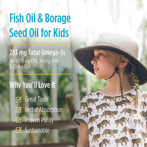Nordic Naturals Complete Omega Jr, Lemon - 90 Mini Soft Gels - 283 mg Total Omega-3s & 35 mg GLA - Healthy Cognition, Nervous System Function - Non-GMO - 45 Servings