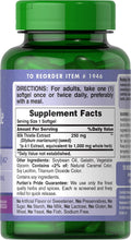 Load image into Gallery viewer, Puritans Pride Milk Thistle 4:1 Extract 1000 Mg (Silymarin) Softgels, 180 Count