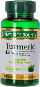 Nature's Bounty Turmeric Curcumin Caps, 60 ct, Green (15417)
