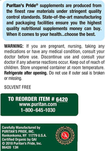 Puritan's Pride Organic Flaxseed Oil, Cold-Pressed, Source of Vegetarian Omega 3-6-9, 16 Fluid Ounce, Pack of 1