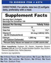 Load image into Gallery viewer, Puritan&#39;s Pride Absorbable Calcium with Vitamin D 3 1000iu Softgels, 1200 mg, 200 Count