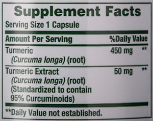 Nature's Bounty Turmeric Curcumin Caps, 60 ct, Green (15417)