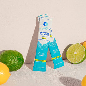 Liquid I.V. Hydration Multiplier - Lemon Lime - Hydration Powder Packets | Electrolyte Drink Mix | Easy Open Single-Serving Stick | Non-GMO | 16 Sticks