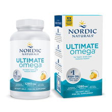 Load image into Gallery viewer, Nordic Naturals Ultimate Omega, Lemon Flavor - 1280 mg Omega-3-120 Soft Gels - High-Potency Omega-3 Fish Oil Supplement with EPA &amp; DHA - Promotes Brain &amp; Heart Health - Non-GMO - 60 Servings