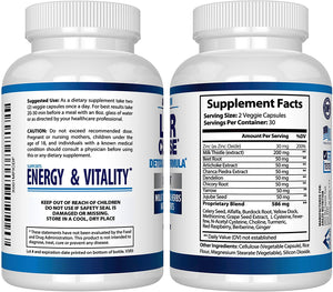 Liver Cleanse Detox & Repair Formula – 22 Herbs Support Supplement: Milk Thistle Extracts Silymarin, Beet, Artichoke, Dandelion, Chicory Root – Arazo Nutrition USA