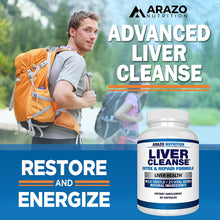 Load image into Gallery viewer, Liver Cleanse Detox &amp; Repair Formula – 22 Herbs Support Supplement: Milk Thistle Extracts Silymarin, Beet, Artichoke, Dandelion, Chicory Root – Arazo Nutrition USA