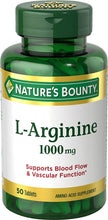 Load image into Gallery viewer, Nature&#39;s Bounty L-Arginine 1000 mg, 50 Tablets