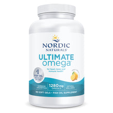 Load image into Gallery viewer, Nordic Naturals Ultimate Omega, Lemon Flavor - 1280 mg Omega-3-180 Soft Gels - High-Potency Omega-3 Fish Oil with EPA &amp; DHA - Promotes Brain &amp; Heart Health - Non-GMO - 90 Servings