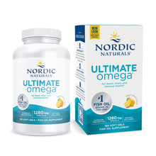 Load image into Gallery viewer, Nordic Naturals Ultimate Omega, Lemon Flavor - 1280 mg Omega-3-180 Soft Gels - High-Potency Omega-3 Fish Oil with EPA &amp; DHA - Promotes Brain &amp; Heart Health - Non-GMO - 90 Servings