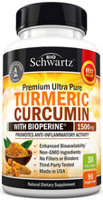 Load image into Gallery viewer, Turmeric Curcumin with Bioperine 1500mg. Highest Potency Available. Premium Pain Relief &amp; Joint Support with 95% Standardized Curcuminoids. Non-GMO, Gluten Free Turmeric Capsules with Black Pepper