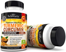 Load image into Gallery viewer, Turmeric Curcumin with Bioperine 1500mg. Highest Potency Available. Premium Pain Relief &amp; Joint Support with 95% Standardized Curcuminoids. Non-GMO, Gluten Free Turmeric Capsules with Black Pepper