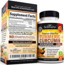 Load image into Gallery viewer, Turmeric Curcumin with Bioperine 1500mg. Highest Potency Available. Premium Pain Relief &amp; Joint Support with 95% Standardized Curcuminoids. Non-GMO, Gluten Free Turmeric Capsules with Black Pepper