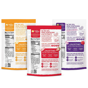 Happy Baby Organic Yogis Freeze-Dried Yogurt & Fruit Snacks, Variety Pack, 6 Count (2 of Each Flavor)