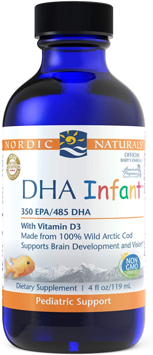 Nordic Naturals DHA Infant, Unflavored - 1050 mg Omega-3 + 300 IU Vitamin D3-4 oz - Supports Brain & Vision Development in Babies - Non-GMO - 24 Servings