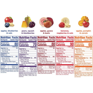 Happy Baby Organics Clearly Crafted Baby Food Pouches Variety Pack, 4 Ounces, 10 Count